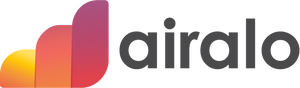 Airalo logo with colorful gradient design on a white background