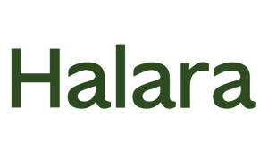 Green logo with 'Halara' text on a green background